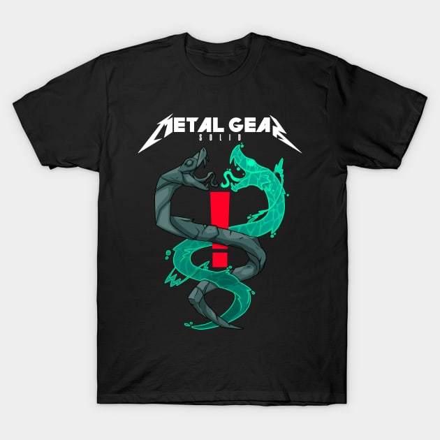 Twin Snakes T-Shirt by TheTeenosaur